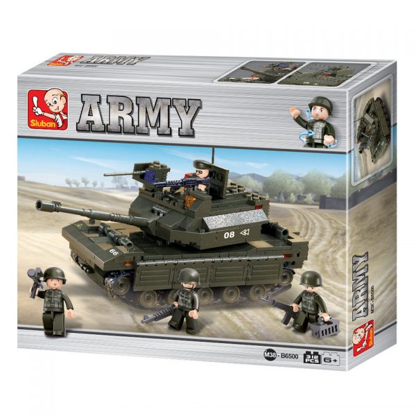SLUBAN TANK M38 B6500 161781 <strong>Sluban Tank M38-B6500 - Bouw je eigen gevechtstank!</strong> Dompel jezelf onder in de wereld van militaire strategie en bouw je eigen <strong>tank</strong> met de indrukwekkende <strong>Sluban M38-B6500</strong> bouwset. Deze realistische gevechtstank biedt urenlang bouwplezier en voegt een stoer en uniek element toe aan je verzameling. Ontworpen voor echte liefhebbers van legerbouwsets, is dit een must-have voor kinderen en volwassenen die van uitdagende bouwprojecten houden. Wat Sluban onderscheidt, is de compatibiliteit met andere grote bouwsteenmerken zoals LEGO®. Hierdoor kun je jouw bestaande sets moeiteloos uitbreiden met de unieke militaire ontwerpen van Sluban. Met een gewicht van 611 gram is deze bouwset stevig en duurzaam, geschikt voor talloze avonturen op het slagveld.