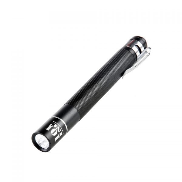 TACTICAL LIGHT TL081 2AAA Lengte: 13 cm. Exclusief batterijen ( 2X AAA ) Met clip Lumens: 120. <div class="colordesc">Zwart</div>