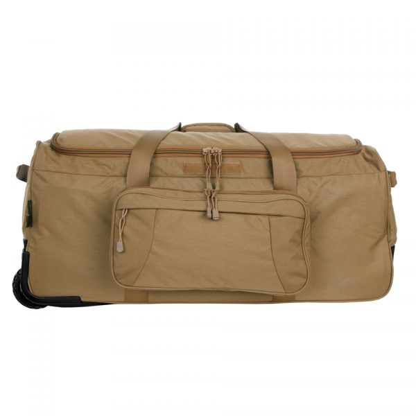 TROLLEY CONTRACTOR2 Trolley Contractor tas gemaakt van Cordura Nylon. Voorzien van Telescopische trekstang. Deze trolley is gemaakt van sterk en duurzaam materiaal. De trolley is voorzien van een afritsbare opbergzak aan de zijkant. <strong>Afmeting: </strong>80 X 45 X 38 cm coyote