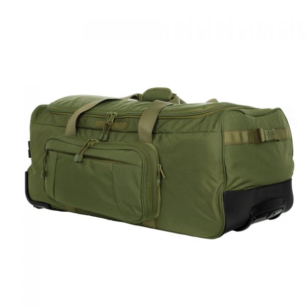 TROLLEY CONTRACTOR8 Trolley Contractor tas gemaakt van Cordura Nylon. Voorzien van Telescopische trekstang. Deze trolley is gemaakt van sterk en duurzaam materiaal. De trolley is voorzien van een afritsbare opbergzak aan de zijkant. <strong>Afmeting: </strong>80 X 45 X 38 cm groen
