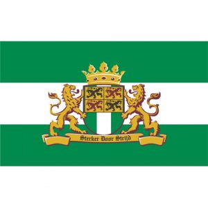 Vlag Rotterdam met leeuw