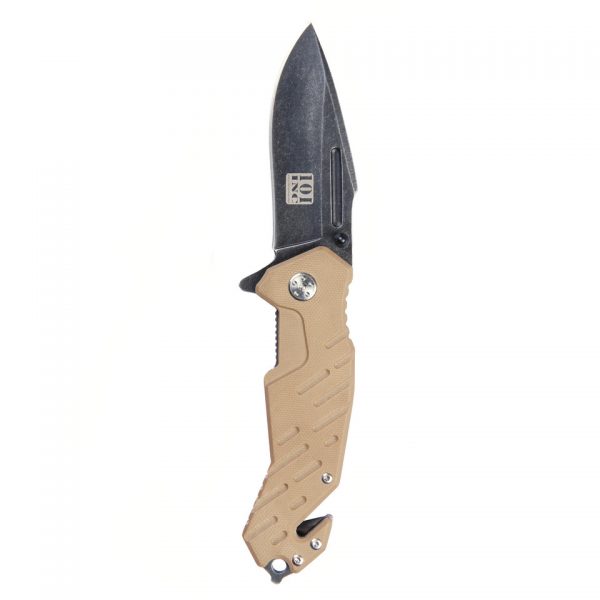 MES DESERT 017567 9117 Mes desert van 100% metaal Khaki. <div> <h4><span style="color: #ff0000;"><strong>Messen en bijlen versturen wij altijd met leeftijdscheck 18+!</strong></span></h4> </div>