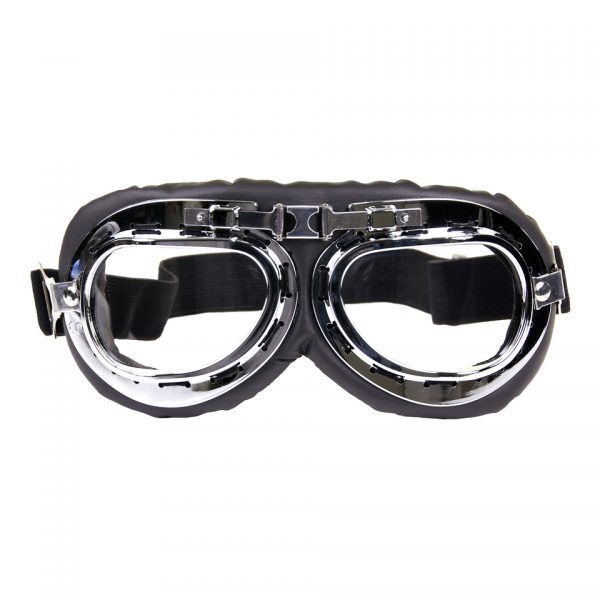 MOTORBRIL CHROOM RAF1 Royal Air Force motorbril Alleen voor decoratie, Geen beschermbril!!! <div class="colordesc">zilver/chrome</div>