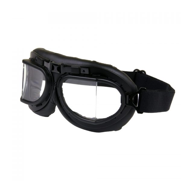 MOTORBRIL ZWART RAF <strong>Motorbril Zwart RAF – Royal Air Force Stijl</strong> De <strong>RAF Motorbril</strong> is een stijlvol accessoire met een klassieke uitstraling, geïnspireerd door de iconische brillen van de <strong>Royal Air Force</strong>. Deze bril is perfect als decoratief item en een must-have voor liefhebbers van vintage stijl en militaire geschiedenis. Hoewel de bril niet geschikt is voor bescherming tijdens het rijden, voegt hij een uniek en authentiek detail toe aan je motoroutfit of interieur. <strong>Alleen voor decoratie, geen beschermbril!!!</strong>