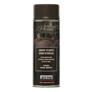 Spuitbus leger verf 400 ml - Dark brown