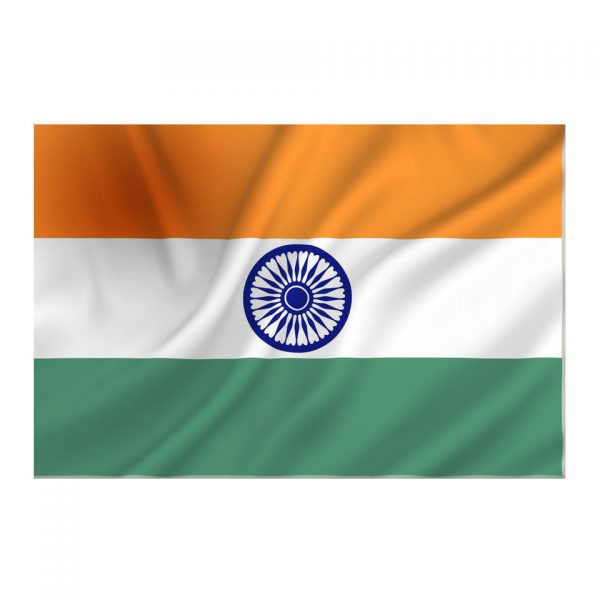 VLAG INDIA Vlag van 100% polyester Afmeting; 1 X 1,5 m. <b>India</b>, officieel de <b>Republiek India</b> (<a title="Hindi" href="https://nl.wikipedia.org/wiki/Hindi">Hindi</a>: भारत गणराज्य, <i>Bhārat Gaṇarājya</i>, <a class="" title="Engels" href="https://nl.wikipedia.org/wiki/Engels">Engels</a>: <i>Republic of India</i>), is een land in <a title="Zuid-Azië" href="https://nl.wikipedia.org/wiki/Zuid-Azi%C3%AB">Zuid-Azië</a>. Met 1.281.935.911 <small>(2017)</small> inwoners is het na de <a title="Volksrepubliek China" href="https://nl.wikipedia.org/wiki/Volksrepubliek_China">Volksrepubliek China</a> het <a title="Lijst van landen naar inwonertal" href="https://nl.wikipedia.org/wiki/Lijst_van_landen_naar_inwonertal">grootste land ter wereld naar inwonertal</a>. Wetenschappers verwachten dat India tussen 2020 en 2030 het land met het hoogste inwonertal ter wereld zal worden.<sup id="cite_ref-5" class="reference"><a href="https://nl.wikipedia.org/wiki/India#cite_note-5">[5]</a></sup> India ligt op het <a title="Indisch subcontinent" href="https://nl.wikipedia.org/wiki/Indisch_subcontinent">Indisch subcontinent</a> en is voor het grootste deel een <a title="Schiereiland" href="https://nl.wikipedia.org/wiki/Schiereiland">schiereiland</a>, dat in het westen en zuiden grenst aan de <a title="Indische Oceaan" href="https://nl.wikipedia.org/wiki/Indische_Oceaan">Indische Oceaan</a> en in het oosten aan de <a title="Golf van Bengalen" href="https://nl.wikipedia.org/wiki/Golf_van_Bengalen">Golf van Bengalen</a>. In het noorden grenst het land (van west naar oost) aan <a title="Pakistan" href="https://nl.wikipedia.org/wiki/Pakistan">Pakistan</a>, <a title="Volksrepubliek China" href="https://nl.wikipedia.org/wiki/Volksrepubliek_China">China</a> (voornamelijk <a title="Tibetaanse Autonome Regio" href="https://nl.wikipedia.org/wiki/Tibetaanse_Autonome_Regio">Tibet</a>), <a title="Nepal" href="https://nl.wikipedia.org/wiki/Nepal">Nepal</a>, <a title="Bhutan" href="https://nl.wikipedia.org/wiki/Bhutan">Bhutan</a>, <a title="Myanmar" href="https://nl.wikipedia.org/wiki/Myanmar">Myanmar</a> en <a title="Bangladesh" href="https://nl.wikipedia.org/wiki/Bangladesh">Bangladesh</a>. Ten zuidoosten van India in de Indische Oceaan ligt de eilandstaat <a title="Sri Lanka" href="https://nl.wikipedia.org/wiki/Sri_Lanka">Sri Lanka</a> en ten zuidwesten ervan liggen de <a title="Maldiven" href="https://nl.wikipedia.org/wiki/Maldiven">Maldiven</a>. De hoofdstad is <a title="New Delhi" href="https://nl.wikipedia.org/wiki/New_Delhi">New Delhi</a>, maar de grootste <a class="" title="Stad" href="https://nl.wikipedia.org/wiki/Stad">stad</a> van het land is <a class="" title="Bombay" href="https://nl.wikipedia.org/wiki/Bombay">Bombay</a>. India is een <a title="Federale republiek" href="https://nl.wikipedia.org/wiki/Federale_republiek">federale republiek</a> onderverdeeld in 29 staten, 6 unieterritoria en 1 nationaal hoofdstedelijk territorium.