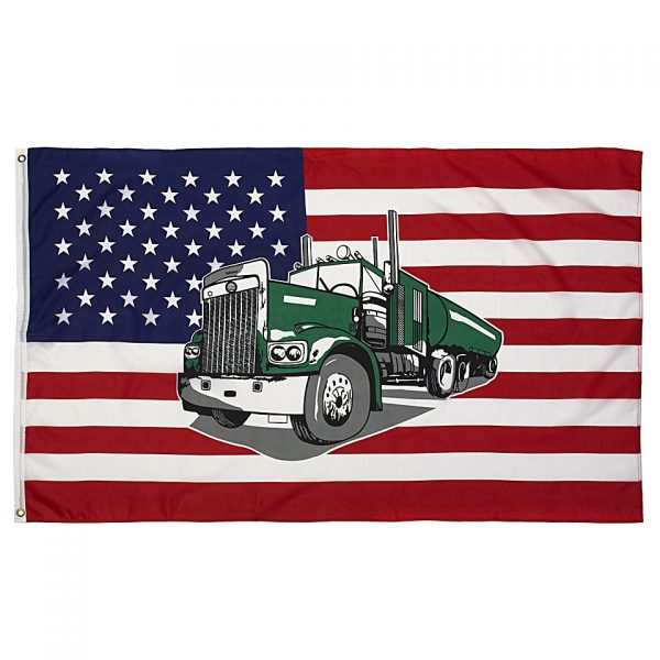 VLAG USA TRUCK Vlag van 100% polyester Afmeting; 1 X 1,5 m. &nbsp;