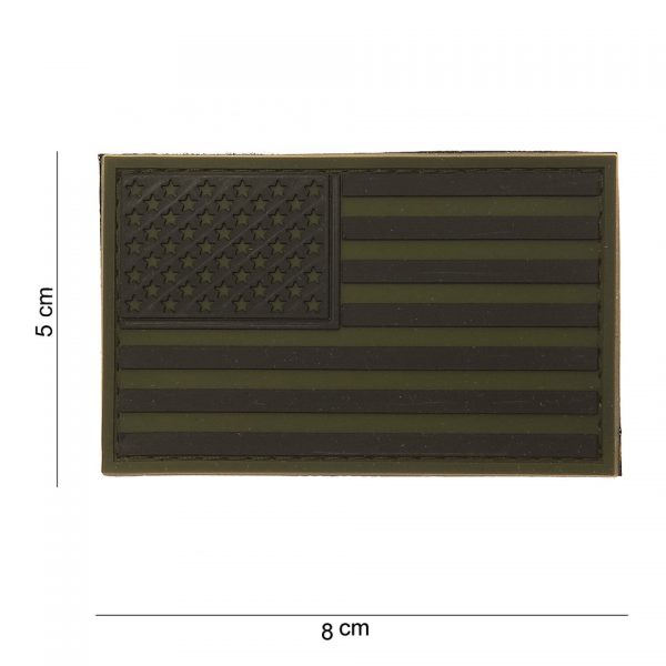 EMBLEEM 3D PVC USA SUBDUED 11181 Embleem PVC met klitteband aan de achterzijde.
