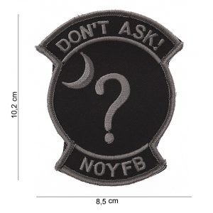 Embleem stof don't ask met klittenband #1061