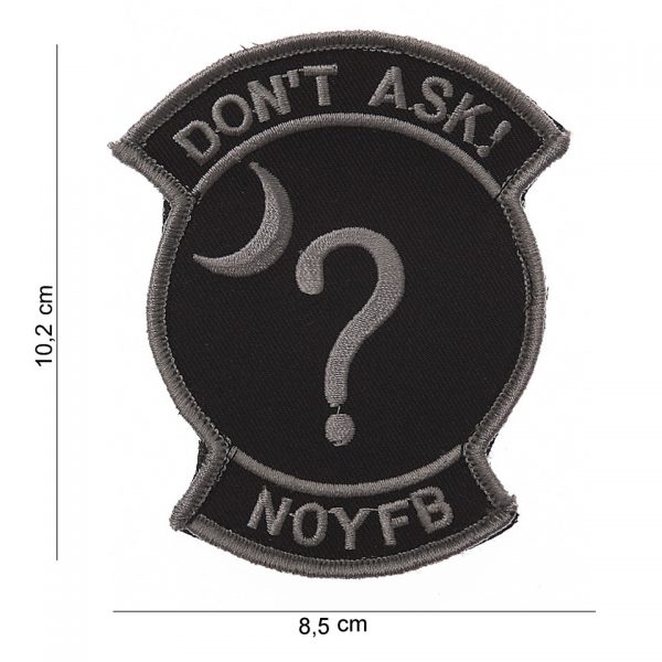EMBLEEM STOF DONT ASK MET KLITTEBAND 11701 1061 Embleem met tekst/afbeelding van stof. &nbsp;