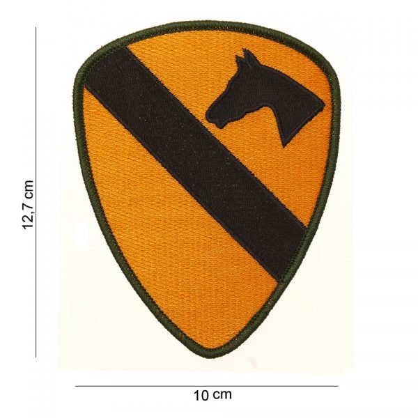 EMBLEEM STOF US CAVALRY 11701 3062 Embleem met tekst/afbeelding van stof. <div class="colordesc">geel</div>