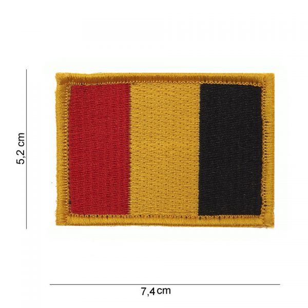 EMBLEEM STOF VLAG BELGIE MET KLITTEBAND 1069 Embleem met tekst/afbeelding van stof. &nbsp;