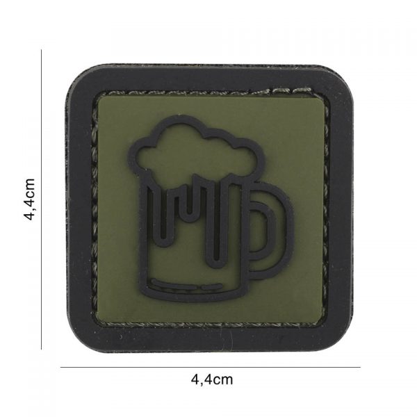 EMBLEEM 3D PVC BIER GROEN 7100 Embleem PVC met klitteband aan de achterzijde.