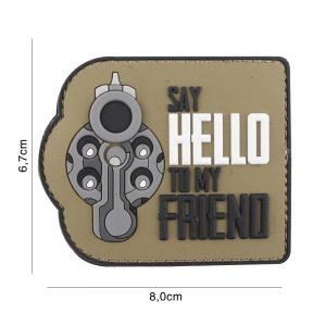 Embleem 3D PVC Say hello to my friend coyote #6122
