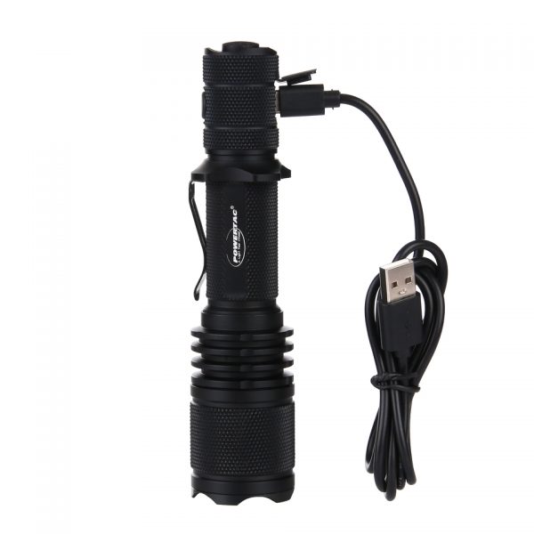 POWERTAC TACTICAL FLASHLIGHT WARRIOR R USB RECHARGEABLE KIT1 Flaslight levenslange garantie. <strong>Kenmerken: </strong> <ul> <li>CREE XM-L2 U2 is de nieuwste LED die de Warrior in staat stelt om 1050 lumen te produceren op het helderste niveau en in de strobo modus.</li> <li>4 verschillende helderheidsmodi voor diverse verlichtingsbehoeften en aangepaste batterijduur.</li> <li>Produceert een bereik tot 340 meter gecombineerd met een indrukwekkend schijnwerperlicht om objecten op zowel lange als korte afstanden te verlichten.</li> <li>Biedt snelle toegang tot meerdere verlichtingsmodi en stroboscoopfunctie via een intelligent ontworpen interface voor tactisch en zelfverdedigend gebruik.</li> <li>De lamp beschikt over een automatische onthoudt functie voor de laatst gebruikte setting.</li> <li>Door een IC geregelde technologie wordt de levensduur van de batterij gemaximaliseerd en heeft de lamp een consistente lichtprestatie.</li> <li>Heeft bescherming tegen het onjuist plaatsen van de batterij.</li> <li>De behuizing Garandeert langdurige prestaties door gebruik van vliegtuigkwaliteit aluminium.</li> <li>Onderhoudt zijn uiterlijk door extreem weer en robuuste behandeling met een sterke, duurzame Type III geanodiseerde afwerking.</li> <li>Omvat een lens van gehard glas met dubbelzijdige coating die bestand is tegen breuk of krassen bij een botsing, terwijl de lichtopbrengst wordt gemaximaliseerd.</li> <li>Behoudt van LED- en elektronische componenten d.m.v. een koellichaam.</li> <li>Bestand tegen waterschade door een nauwkeurig O-ring afgedicht ontwerp voor betrouwbaar gebruik onder extreme omstandigheden.</li> <li>Geavanceerd ergonomisch ontwerp met antislip-karteling en matte stijlafwerking voor stevige grip.</li> <li>Bevat een ingebouwde verwijderbare zakclip.</li> <li>Werkt eenvoudig in tactische situaties met behulp van een zijschakelaar op de drukknop die is ingebouwd in de staartdop.</li> <li>Verdedigt tegen fysieke aanval met een gekanteelde rand op zowel de kop als de staartkap voor zelfverdediging</li> <li>Wapen bevestigbaar met optionele externe drukschakelaar.</li> <li>Inclusief een holster van hoge kwaliteit, ontworpen om op riemen van verschillende afmetingen te passen.</li> </ul> <strong>Specificaties: </strong> <ul> <li>LED-type: CREE XM-L2 U2 LED.</li> <li>Batterij: Gebruikt 2 x CR123A of 2 x RCR123A / 16340 of 1 x 18650 oplaadbare Li-ion batterij</li> <li>Afmetingen: - Lengte: 154 mm. - Dradendiameter: 36,5 mm. - Lichaamsdiameter: 25,4 mm.</li> </ul> &nbsp; <table border="1" cellspacing="1" cellpadding="1"> <tbody> <tr> <td></td> <td>Firefly</td> <td>Low</td> <td>medium</td> <td>High</td> <td>Strobe</td> </tr> <tr> <td>Output</td> <td>1 lumen</td> <td>285 lumens</td> <td>641 lumens</td> <td>1050 lumens</td> <td>1050 lumens</td> </tr> <tr> <td>Runtime</td> <td>305 hrs</td> <td>5.3 hrs</td> <td>2.4 hrs</td> <td>2.2 hrs</td> <td>4.4 hrs</td> </tr> </tbody> </table> <div></div> <div class="colordesc">Zwart</div>