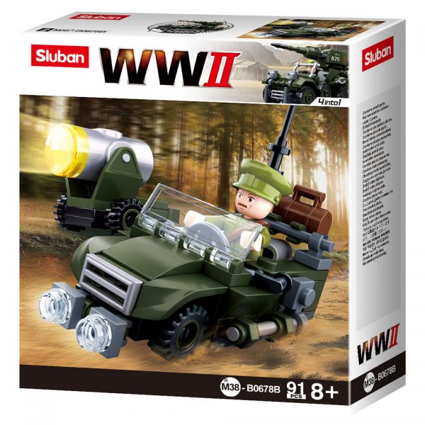 SLUBAN WWII 4IN1 ARMY MODEL B M38 B0678B 161311 Sluban bouwstenen: het nieuwe speelgoedmerk met degelijke, duurzame plastic bouwstenen, kunststof blokjes en figuren met voordelige prijzen en ze passen gewoon op andere merken bouwstenen!