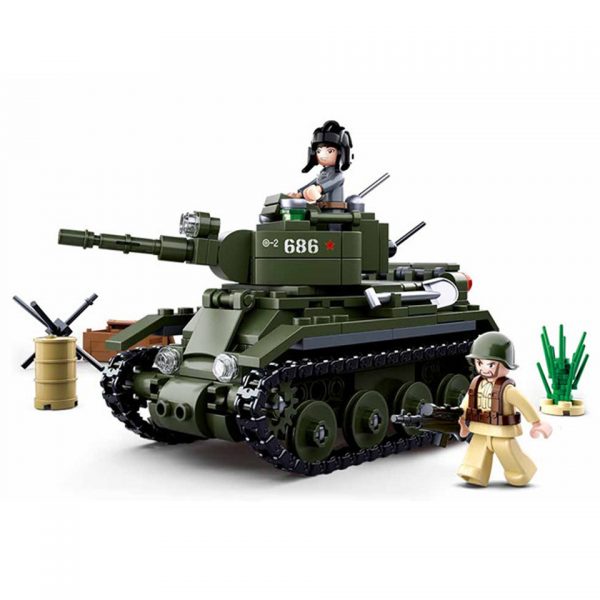 SLUBAN WWII ALLIED CAVALRY TANK M38 B0686 16115 Sluban bouwstenen: het nieuwe speelgoedmerk met degelijke, duurzame plastic bouwstenen, kunststof blokjes en figuren met voordelige prijzen en ze passen gewoon op andere merken bouwstenen!