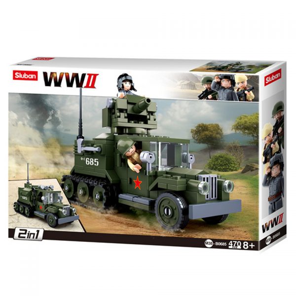 SLUBAN WWII ALLIED HALF M38 B0685 161351 Sluban bouwstenen: het nieuwe speelgoedmerk met degelijke, duurzame plastic bouwstenen, kunststof blokjes en figuren met voordelige prijzen en ze passen gewoon op andere merken bouwstenen!