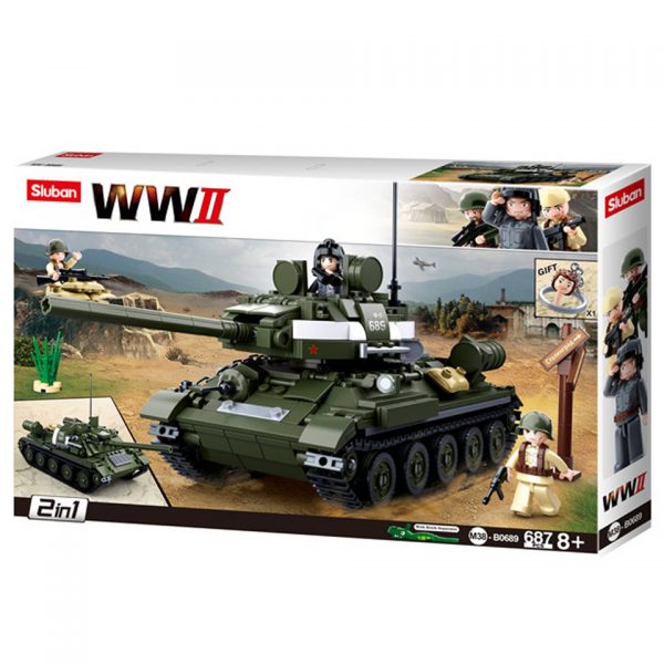 SLUBAN WWII ALLIED TANK HUNTER M38 B0689 161441 Sluban bouwstenen: het nieuwe speelgoedmerk met degelijke, duurzame plastic bouwstenen, kunststof blokjes en figuren met voordelige prijzen en ze passen gewoon op andere merken bouwstenen!