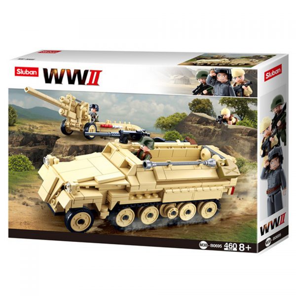 SLUBAN WWII GERMAN HALF TRACK M38 B0695 161041 Sluban bouwstenen: het nieuwe speelgoedmerk met degelijke, duurzame plastic bouwstenen, kunststof blokjes en figuren met voordelige prijzen en ze passen gewoon op andere merken bouwstenen!