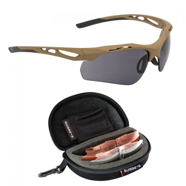 SWISSEYE BRIL ATTAC 40392 * polycarbonate lenses with antifog/antiscratch-coating * 100% UVA, UVB and UVC protection * spare lenses in orange & clear * microfiber bag and case * EN 12312-1 & STANAG 4296 <div class="colordesc">bruin</div>