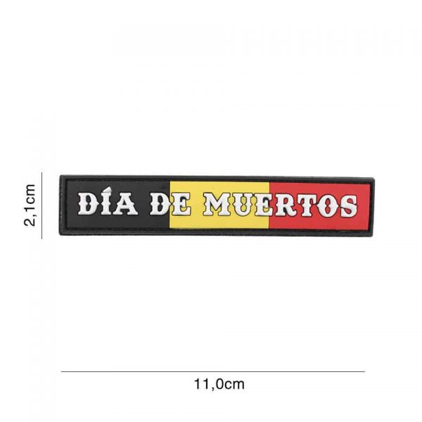 EMBLEEM 3D PVC DIA DE MUERTOS STREEP BELGIE 6133 Embleem PVC met klitteband aan de achterzijde.