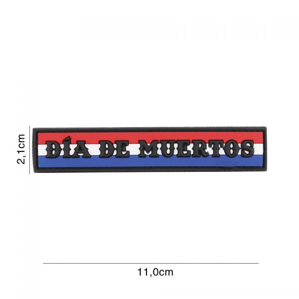 EMBLEEM 3D PVC DIA DE MUERTOS STREEP NEDERLAND 6130 Embleem PVC met klitteband aan de achterzijde.
