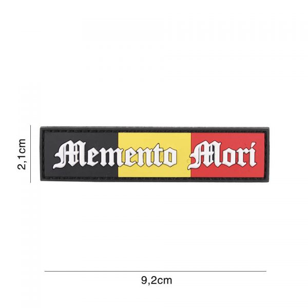EMBLEEM 3D PVC MEMENTO MORI STREEP BELGIE 6137 Embleem PVC met klittenband aan de achterzijde.