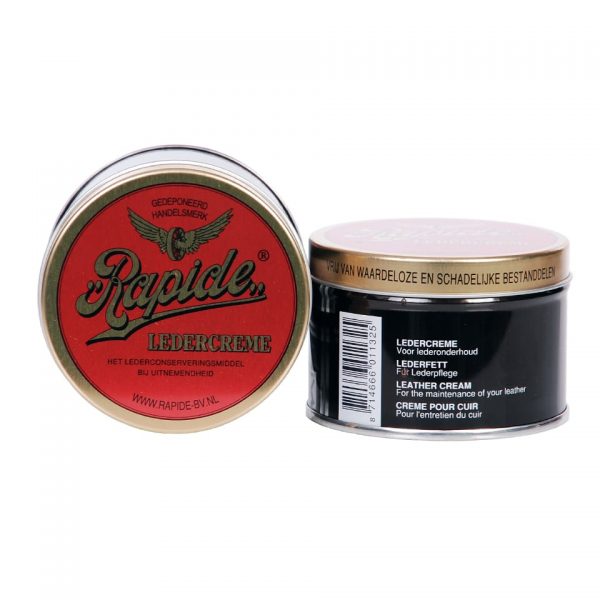LEDERVET KLEIN <strong>Rapide Ledercrème / Ledervet blank/neutraal 150 ml </strong>is een product om leder regelmatig te onderhouden. Trekt goed in de poriën van het leder en houd het leder soepel. Conserveert het leder en is te gebruiken op meubelen, tassen, jassen, zadels, hoofdstellen, etc. Altijd op een onopvallende plaats uitproberen, vooral op een nieuw stuk leer. Bevat minerale oliën gemengd met hoogwaardige wassen. <div class="crayon-toolbar" data-settings=" mouseover overlay hide delay"> <div class="crayon-tools"> <div class="crayon-button crayon-nums-button crayon-pressed" title="Regelnummers aan/uit"> <div></div> <div class="crayon-button-icon">Ledervet Rapide  - Inhoud: 150 ml. - Blank/Neutraal Onderhoud en verzorgt</div> </div> </div> </div>