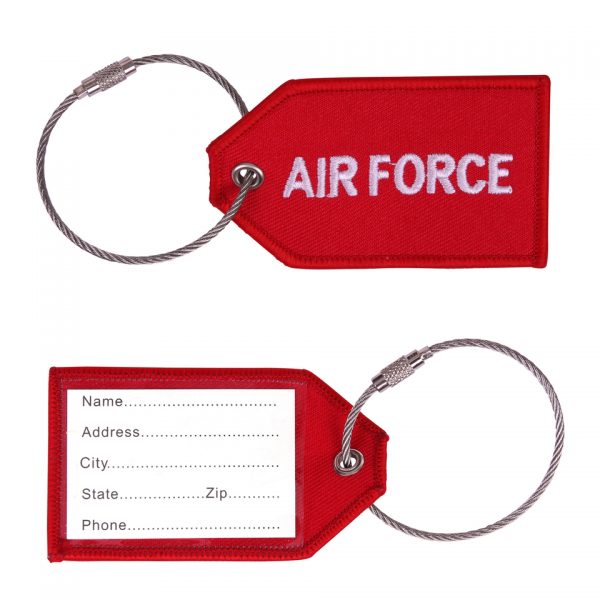 BAGAGE LABEL AIRFORCE 72731 Bagage label van 100% nylon. <div class="colordesc">blauw</div> <div></div> <div> <div class="colordesc">rood</div> </div>