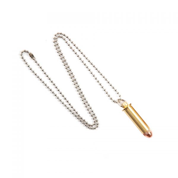 HALSKETTING KOGEL YC 14A Ketting met kogel van 100% metaal Kaliber .38 special.
