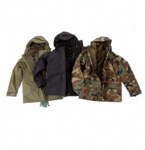 Militaire Parka CC-Jack Gevoerd KM Military - Zwart/Olive/Woodland