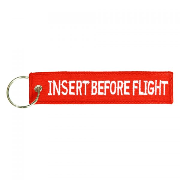 SLEUTELHANGER INSERT BEFORE FLIGHT 2 ZIJDES 81 Sleutelhanger van 100% nylon.