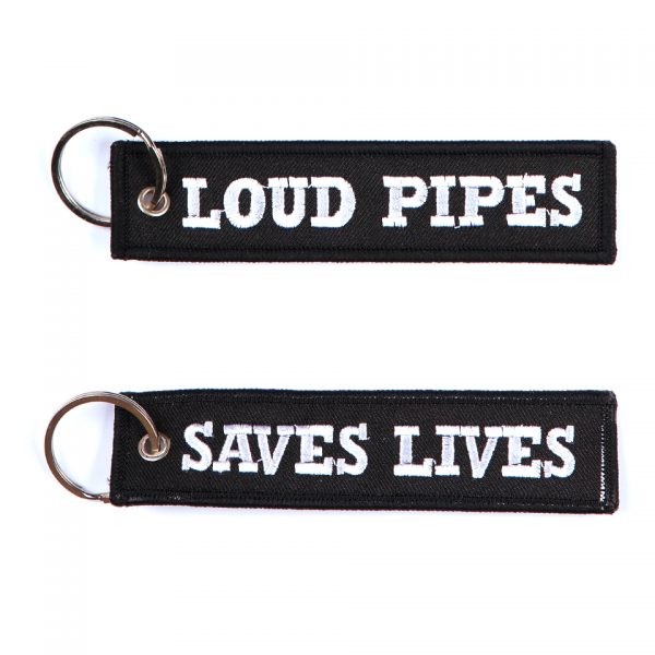 SLEUTELHANGER LOUD PIPES SAVES LIVES 15 Sleutelhanger van 100% nylon.