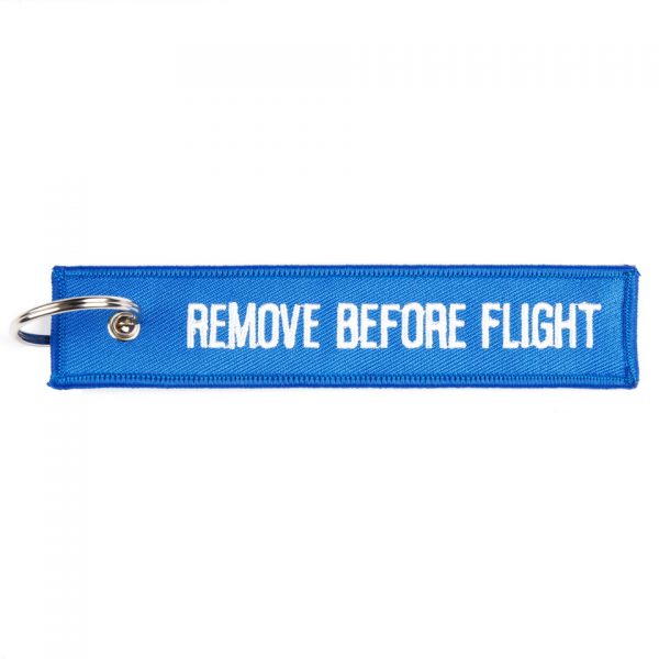 SLEUTELHANGER REMOVE BEFORE FLIGHT BLAUW 48 Sleutelhanger van 100% nylon.