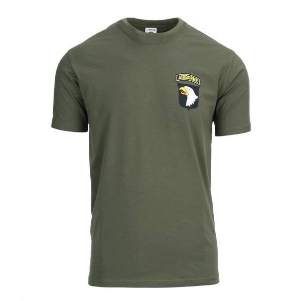 T SHIRT 101ST AIRBORNE T-shirt van 100% katoen Groen. Dit t-shirt zit comfortabel, is van sterke kwaliteit en heeft een perfecte pasvorm. <strong>Gewicht:</strong> 160 gram/m2