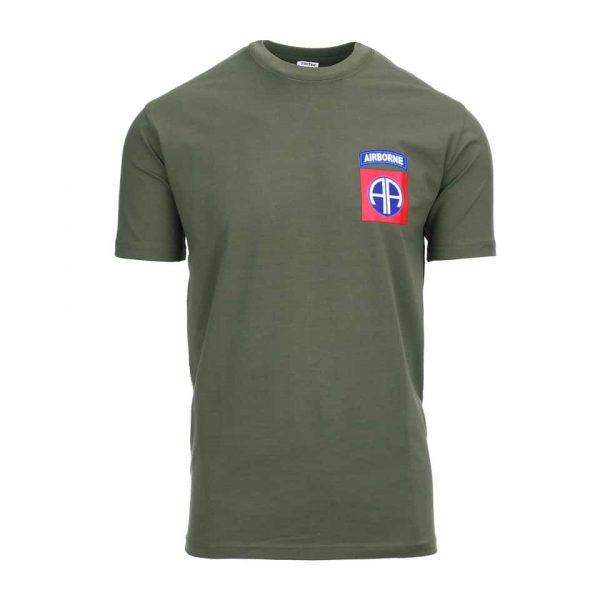 T SHIRT 82ND AIRBORNE T-shirt van 100% katoen. Het shirt zit comfortabel en past perfect! Sterke kwaliteit 160 gram/m2. <div class="colordesc">Groen</div>