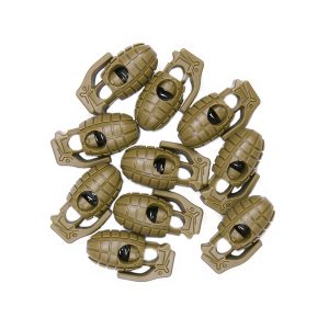 Tactical cord stopper handgranaat set 10 st. Coyote