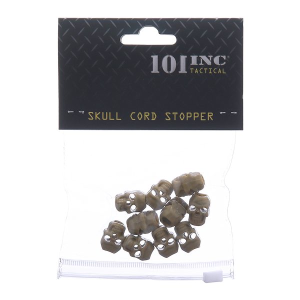 111259451 Tactical cord stopper skull set 10 st.3 Tactical cord stoppers gemaakt van 100% kunststof. Afmetingen: 18 x 12mm Geschikt voor koord tot 6 mm dik. <div class="colordesc">Zwart</div>