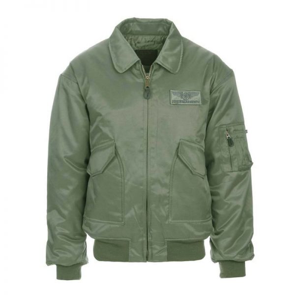 1224111 CWU heavy jack groen <big>CWU jas heavy, mooie stevige gewatteerde vliegeniersjas Groen.</big> <strong>Samenstelling materiaal:</strong> Shell: 100% nylon Padding: 100% polyester <strong>Kenmerken Jas:</strong> <ul> <li><big>Met kraag en groen gestikte voering.</big></li> <li><big>2 steekzakken met sluiting. </big></li> <li><big>Gebreide boorden aan mouw en heup. </big></li> <li><big>2 binnenzakken met ritssluiting. </big></li> <li><big>Armvakje met penhouders.</big></li> <li><big>Embleem met klittenband, makkelijk te wisselen voor eigen embleem.</big></li> </ul> <a title="Maattabel" href="https://dump.dev.newagents.nl/wp-content/uploads/2022/06/CWU-heavy-jack-maattabel.pdf" target="_blank" rel="noopener noreferrer"><button><span style="color: #ef471f; font-size: medium;"><strong>Maattabel</strong></span></button></a>