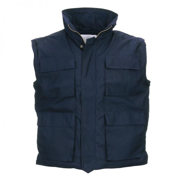 123425 Bodywarmer blauw Bodywarmer Blauw van 65% polyester en 35% katoen.