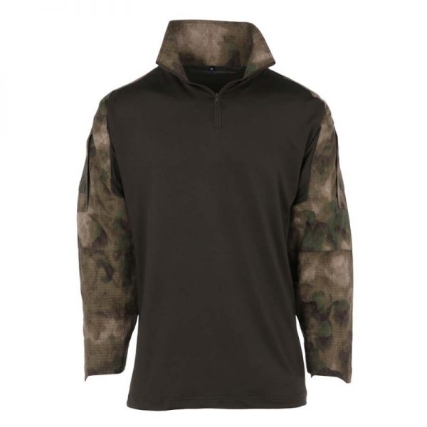 131400 Tactical shirt UBAC icc fg <big>Tactical shirt ICC FG van 65% Polyester / 35% Katoen Ripstop en 100% Polyester.</big> <strong>Kenmerken:</strong> <ul> <li><big>Under Body Armour Combat Shirt, gemaakt voor het dragen onder het balistisch vest.</big></li> <li><big>Optimaal draag comfort, de armen zijn als een normale gevechtsjas opgemaakt van 50/50 NyCo Rip Stop en als extra voorzien van versterkte ellebogen.</big></li> <li><big>2 opgezette armzakken met Velcro vlakken en opbergzak met ritssluiting.</big></li> <li><big>Versterkte elleboogvlakken. </big></li> <li><big>Contour ontworpen polsen met Velcro sluiting.</big></li> </ul>