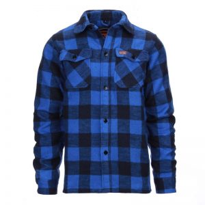 Houthakkers hemd dik - Zwart/Blauw