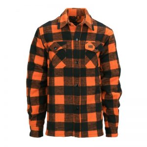 Houthakkers hemd dik - Zwart/Oranje