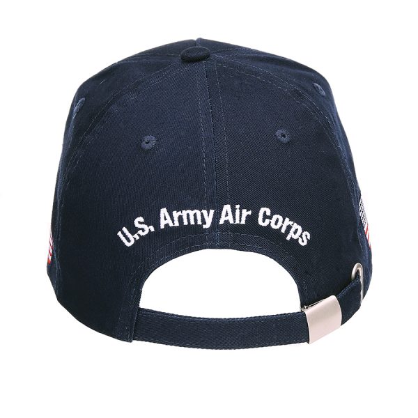 111215111 Baseball cap US Army Air Corps4 <strong>Fostex Garments</strong><strong>®</strong><strong> US Army Air Corps</strong> <hr /> Baseball cap met US Army Air Corps logo geborduurd. De baseball cap heeft 3D geborduurde logo’s en is verstelbaar aan de achterzijde. De pasvorm van de baseball cap is perfect welke zorgt voor optimaal comfort. <strong>Materiaal:</strong> 100% katoen <strong>Maat:</strong> One size fits all <strong>EAN Code: </strong>8719298247548 <strong>US Army Air Corps Logo</strong> De United States Army Air Corps (USAAC) was de luchtoorlog service van de Verenigde Staten tussen 1926 en 1941. Dit logo was te vinden op alle militaire vliegtuigen van de Amerikaanse Luchtmacht.