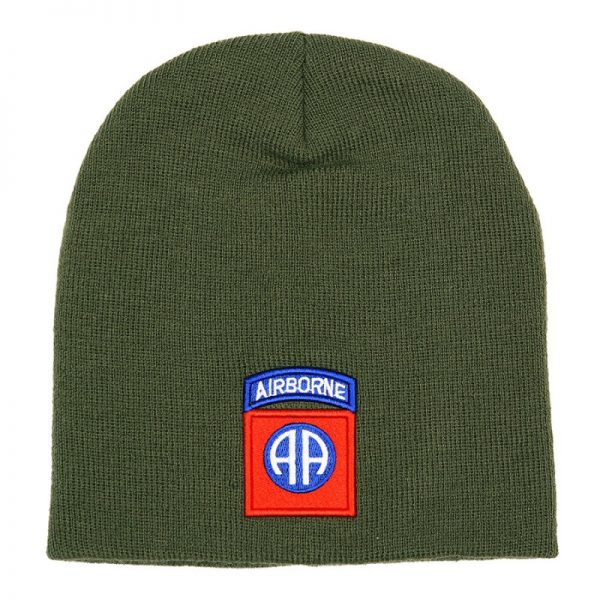 214142 Beanie 82nd Airborne1 Beanie van 100% acryl Groen.
