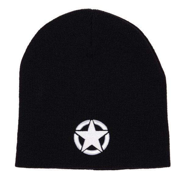 214300 2309 Beanie Allied Star1 Beanie van 100% acryl Zwart.