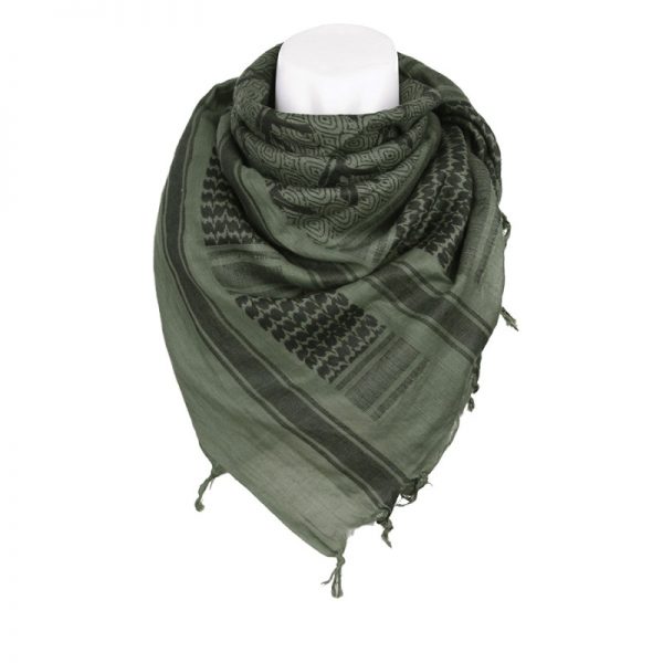 217194 6002 PLO sjaal AK groen PLO sjaal met print. Gemaakt van 100% katoen. <strong>Afmeting: </strong>110 x 100 cm