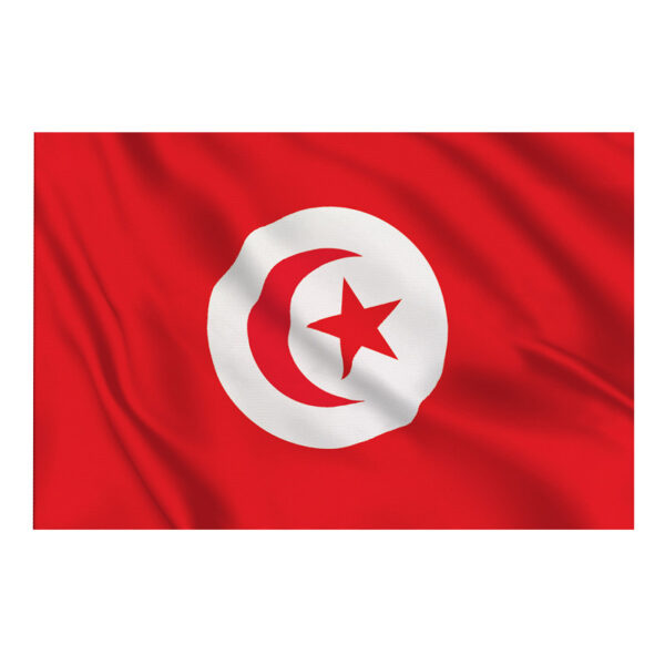 Vlag Tunesie Vlag gemaakt van polyester. <strong>Afmeting: </strong>100 x 150 cm <b>Tunesië</b> (<a title="Arabisch" href="https://nl.wikipedia.org/wiki/Arabisch">Arabisch</a>: <i><span dir="rtl" lang="ar" title="Arabisch">تونس</span></i>, <a title="Frans" href="https://nl.wikipedia.org/wiki/Frans">Frans</a>: <i><i lang="fr" title="Frans">Tunisie</i></i>), officieel de <b>Republiek Tunesië</b>, is een land in <a title="Noord-Afrika" href="https://nl.wikipedia.org/wiki/Noord-Afrika">Noord-Afrika</a> grenzend aan <a title="Algerije" href="https://nl.wikipedia.org/wiki/Algerije">Algerije</a> en <a title="Libië" href="https://nl.wikipedia.org/wiki/Libi%C3%AB">Libië</a> en aan de <a title="Middellandse Zee" href="https://nl.wikipedia.org/wiki/Middellandse_Zee">Middellandse Zee</a>. Het behoort tot de <a title="Maghreb" href="https://nl.wikipedia.org/wiki/Maghreb">Maghreblanden</a>, waartoe ook <a title="Marokko" href="https://nl.wikipedia.org/wiki/Marokko">Marokko</a>, <a title="Mauritanië" href="https://nl.wikipedia.org/wiki/Mauritani%C3%AB">Mauritanië</a>, <a title="Algerije" href="https://nl.wikipedia.org/wiki/Algerije">Algerije</a> en <a title="Libië" href="https://nl.wikipedia.org/wiki/Libi%C3%AB">Libië</a> worden gerekend.