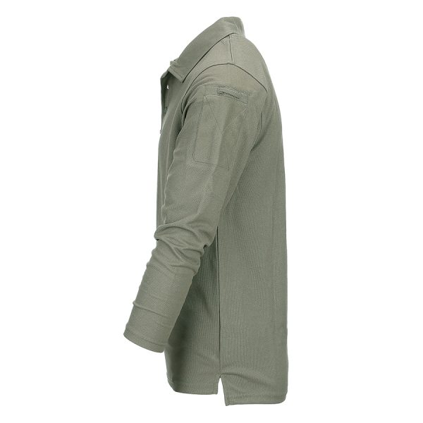 1111133406 Tactical polo Quick Dry long sleeve1 Tactical polo Quick Dry van 100% polyester Wolf Grey. Optimale bewegingsvrijheid door de zachte stretch stof. Quick Dry materiaal is sneldrogend en vochtregulerend. Beide mouwen zijn voorzien van een pennen vakje. Tevens zit er op de linker mouw klittenband. <a title="Maattabel" href="https://dump.dev.newagents.nl/wp-content/uploads/2022/06/133406-Tactical-polo-Quick-Dry-lange-mouw-maattabel.pdf" target="_blank" rel="noopener noreferrer"><button><span style="color: #ef471f; font-size: medium;"><strong>Maattabel</strong></span></button></a>
